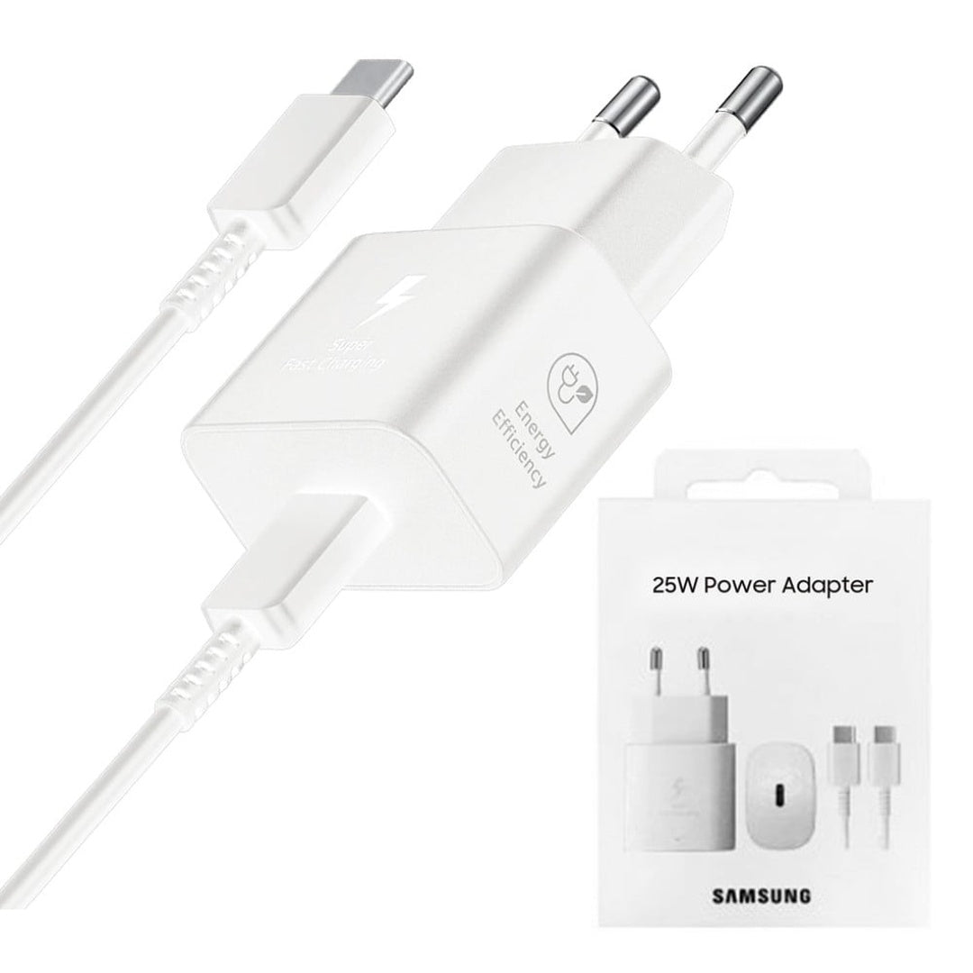 CARICABATTERIA DA RETE SAMSUNG SUPER FAST CHARGING 25W USB-C + CAVO TYPE-C EP-T2510XWEGEU