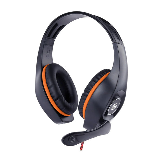 CUFFIA GAMING TECHMADE GEMBIRD CON CONTROLLO DEL VOLUME ARANCIO-NERE GHS-05-O